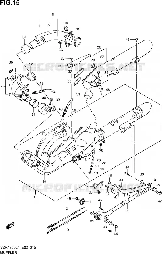 GELUIDDEMPER Suzuki MOTO 1800 INTRUDER 2015  VZR1800ZUF L4 (E19)