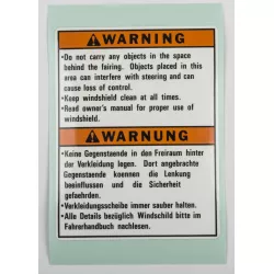 LABEL,WARNING STEERING